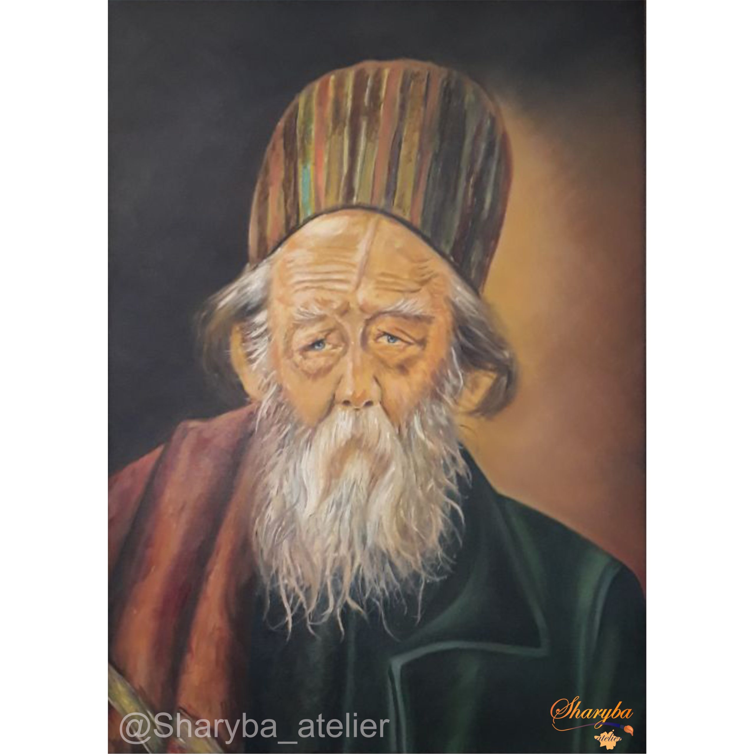 نقاشی پرتره پیرمرد